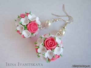 polymer clay flower balls master class. Цветочные шары из полимерной глины Мастер класс