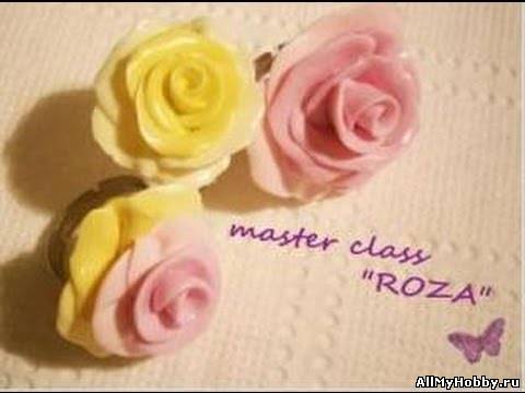 Кольцо Роза из полимерной глины / Rose ring from polymer clay