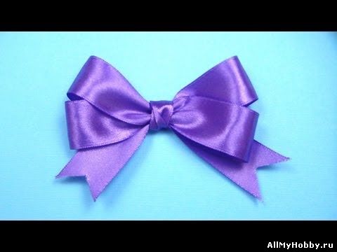 Как сделать БАНТИК ИЗ ЛЕНТЫ любого размера / Satin ribbon Bow DIY
