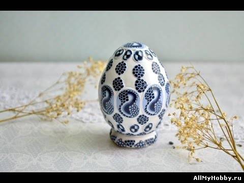 Пасхальное яйцо из полимерной глины. Мастер класс. Пасха 2014. Easter egg made ??of polymer clay