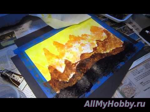 Видео мастер-класс: Рисование ClassPlan - mountains acrylic asmr