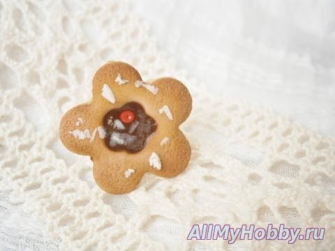 Печенька из полимерной глины