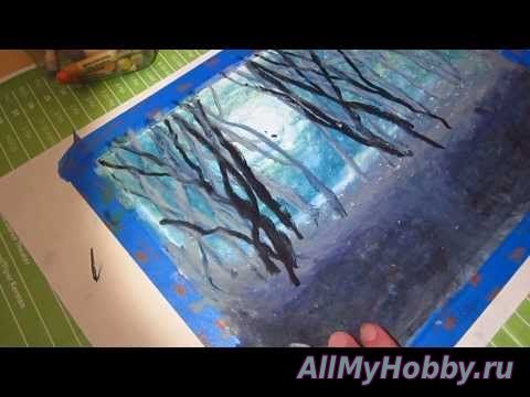 Видео мастер-класс: Рисование ClassPlan - dark forest oil pastel, with loud noise at 10:16