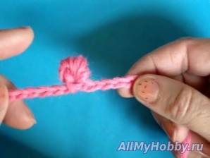 Вязание крючком - Урок № 126 - Витой узелок 2 способ