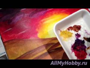 Видео мастер-класс: Рисование ClassPlan - Sunset acrylic on canvas