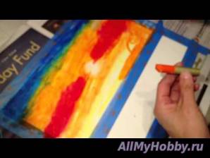 Видео мастер-класс: Рисование Painting oil pastel - ocean sky (bad quality video)