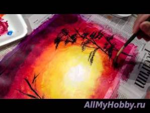 Видео мастер-класс: Рисование ClassPlan - sunset in woods, inadverent asmr