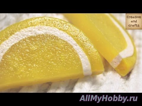 Лимонные МАРМЕЛАДКИ - серьги из полимерной глины - YouTube
