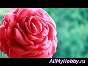 Роза из Шифона своими руками / Rose from a fabric - YouTube