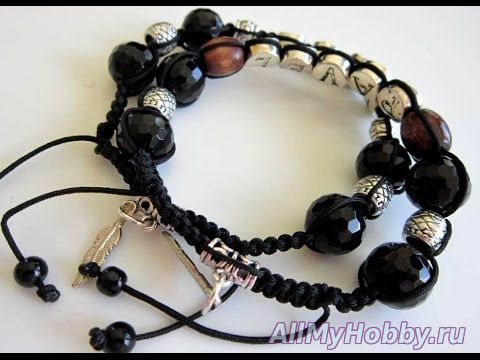Видео мастер-класс: Male Shamballa Bracelet with name - YouTube