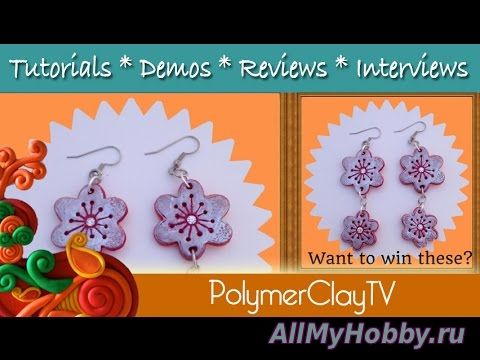Видео мастер-класс: Polymer Clay Plum Blossom Flower Earrings Watch &- Win - YouTube
