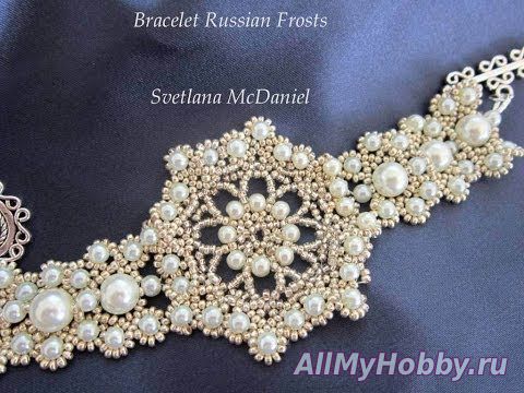Видео мастер-класс: Beaded Bracelet Russian Frosts. Браслет из бисера Русские Морозы - YouTube