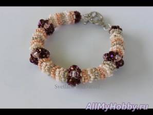 Видео мастер-класс: Beaded Bracelet size 10 seed beads Oval Beads - YouTube