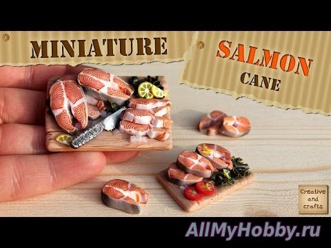 Видео мастер-класс: Рыба - ЛОСОСЬ из полимерной глины - Polymer clay SALMON fish cane - YouTube