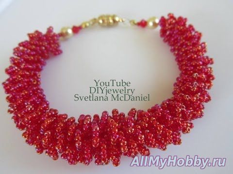 Видео мастер-класс: Beaded Fur Bracelet DIY Бисерный мех - YouTube