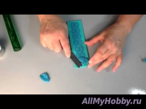 Видео мастер-класс: Polymer Clay Mold &- Stamp Lattice lace Glass Jar on Polymer Clay TV - YouTube