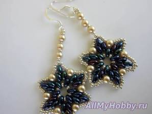 Видео мастер-класс: Beaded Earrings Twin Beads glass Pearl Seed Beads - YouTube