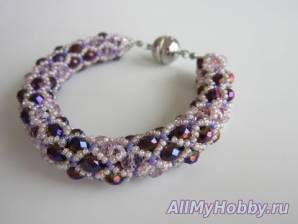 Видео мастер-класс: Netted Bracelet with 4x6mm oval beads - YouTube