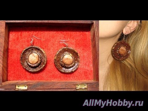 Видео мастер-класс: DIY Серьги с морскими камушками. Мастер-класс \ Earrings with sea pebbles.