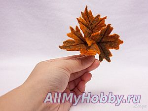 Букет осенних листьев (видео мастер-класс по мокрому валянию)