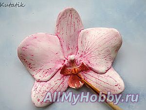 Цветок орхидеи из полимерной глины без использования специальных молдов