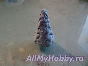 елочки из полимерной глины
