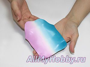 Плавный переход цвета из полимерной глины