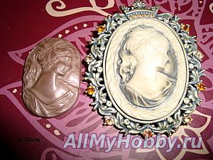 Копия камеи из полимерной глины