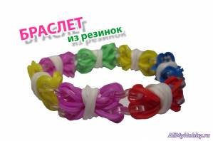 Браслет из резинок без станка | Bracelet Rainbow Loom Bands - Видео урок