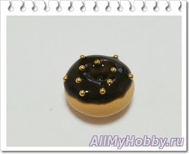 Шоколадный пончик из полимерной глины